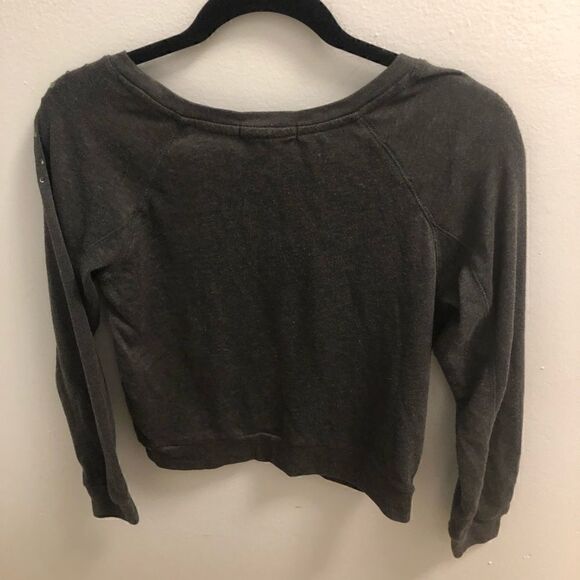Forever 21 Grey Long Sleeve Sweater Shirt ~ Size S Small - Picture 2 of 7